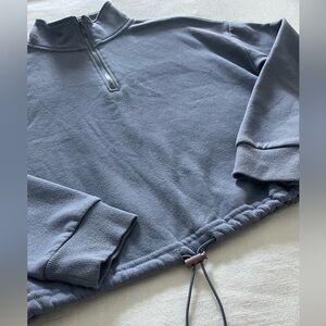 Cropped 1/4 zip sweatshirt